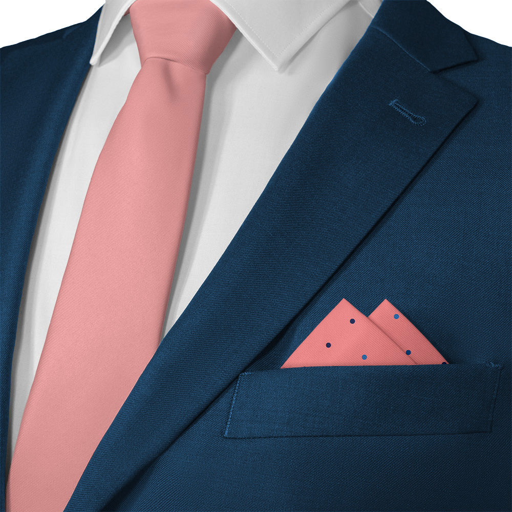 Four Color Denver Dots Pocket Square - Matching Necktie- Knotty Tie Co.