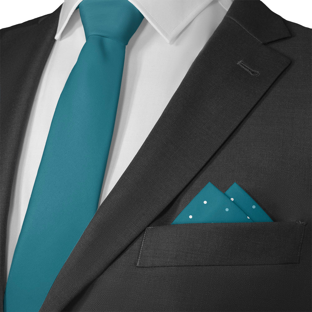 Three Color Denver Dots Pocket Square - Matching Necktie- Knotty Tie Co.